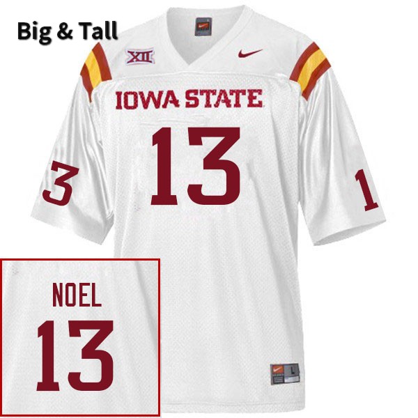 Iowa State Cyclones Men's #13 Jaylin Noel Nike NCAA Authentic White Big & Tall College Stitched Football Jersey BG42X82GR